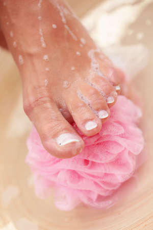 relaxing bath for feet - beauty treatmentの写真素材