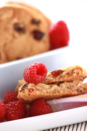 close-ups of taspberry cookies - sweet food