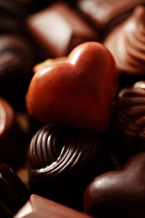 close-ups of delicious pralines - sweet food