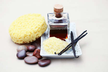 bottle of vanilla toiletries - beauty treatment