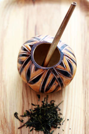 traditional calabash and yerba mate - tea timeの写真素材