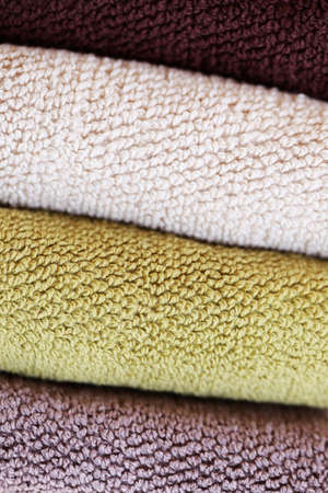 stack of soft and fresh towels - beauty treatmentの写真素材