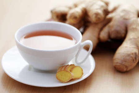 cup of ginger tea - food and drink