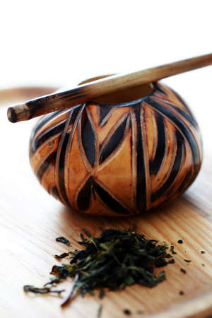 traditional calabash and yerba mate - tea timeの写真素材