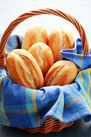 basket full of homemade fresh buns - food and drinkの写真素材