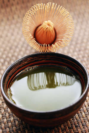 cup of matcha traditional japanese tea - tea timeの写真素材