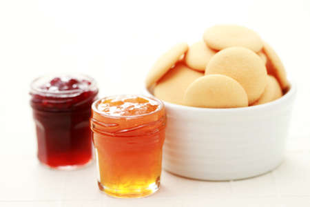 bowl of delicious spong-cakes - sweet foodの写真素材