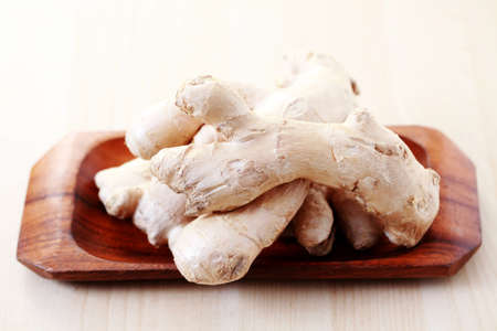close-ups of fresh ginger root - spices