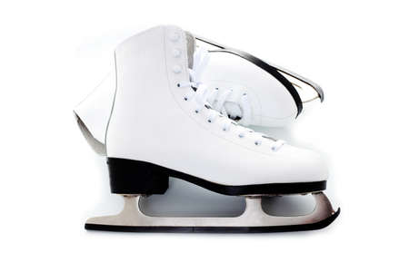 ice skate on white background - sport and leisureの写真素材