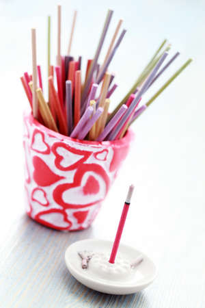 close-ups of incense sticks - aromatherapyの写真素材