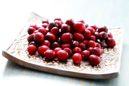 bowl of fresh cranberries - fruits and vegetablesの写真素材