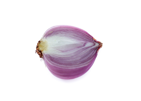 red onion isolated on the white backgroundの写真素材