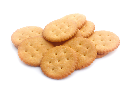 cracker  isolated on white backgroundの写真素材