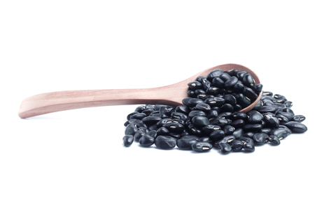 Black Beans  on white backgroundの写真素材