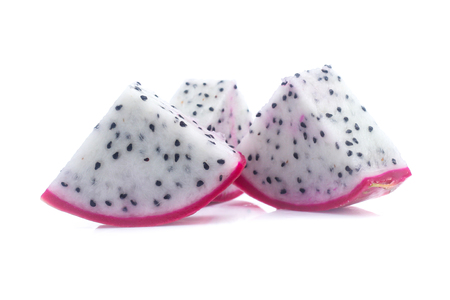 Dragon fruit isolated on white backgroundの写真素材