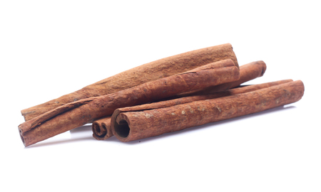 cinnamon isolated on white backgroundの写真素材
