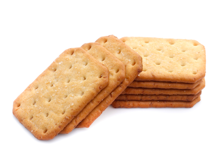 Cracker isolated on whiteの写真素材