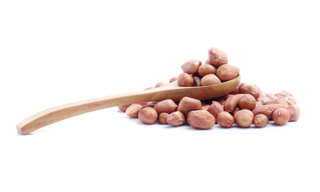 peanuts  isolated on white backgroundの写真素材