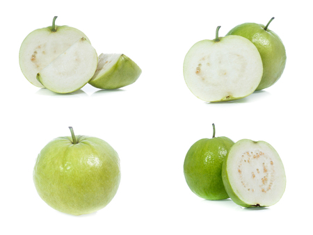 Guava isolated on white background(set)の写真素材