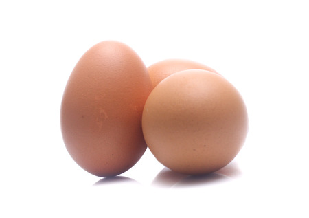 Eggs isolated on white backgroundの写真素材