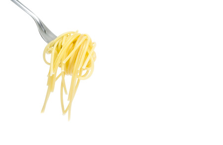 Spaghetti noodles  isolated backgroundの写真素材
