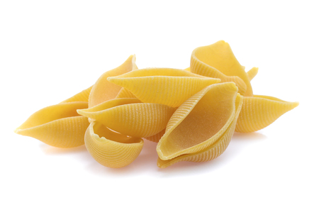 Italian pasta  isolated on white backgroundの写真素材