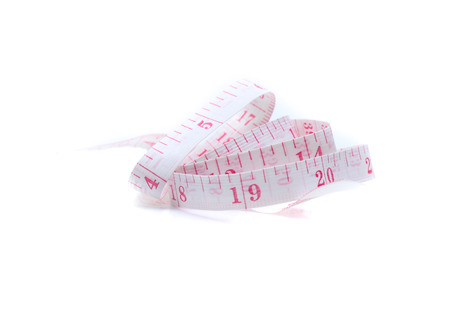 white tape measuring isolated on a white background