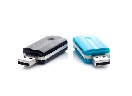 USB flash drives isolated on white