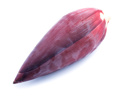 Banana blossom isolated on white backgroundの写真素材