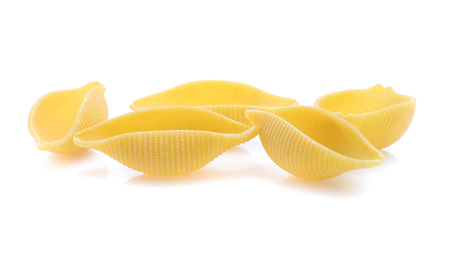 Italian pasta  isolated on white backgroundの写真素材