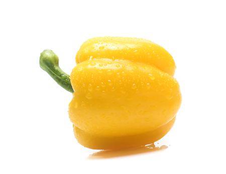 yellow pepper isolated on the white backgroundの写真素材