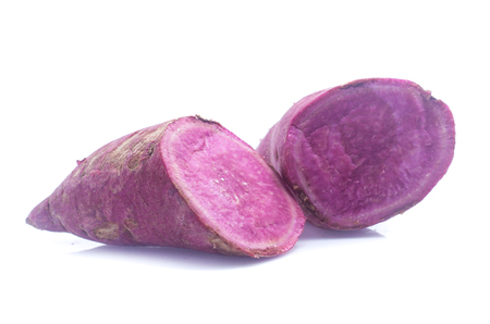 Sweet potato isolated on white backgroundの写真素材