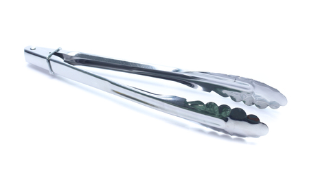 Ice tongs isolated on a white backgroundの写真素材