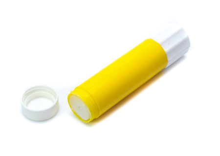 Glue stick isolated on white backgroundの写真素材