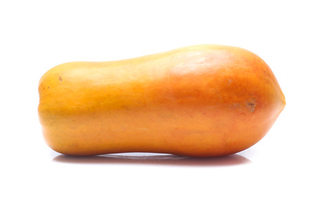 sweet papaya on white backgroundの写真素材