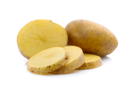 potatoes isolated on white backgroundの写真素材