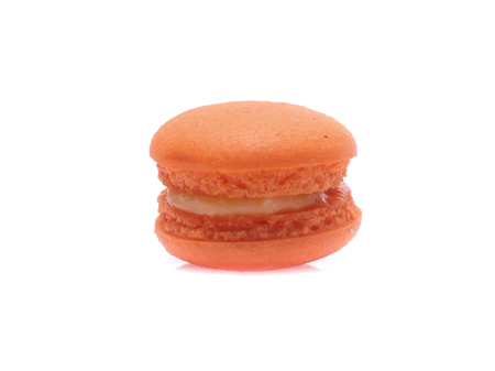 Colorful  macaron isolated on white backgroundの写真素材