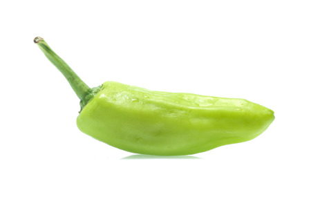 green pepper isolated on a white backgroundの写真素材