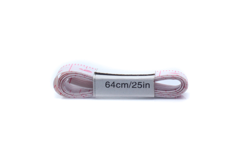 white tape measuring isolated on a white background