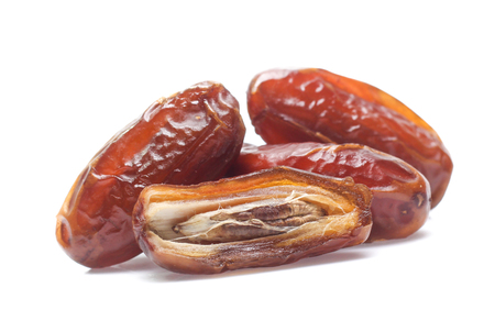 Dates isolated on white backgroundの写真素材