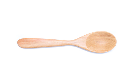 spoon wood isolated on white backgroundの写真素材