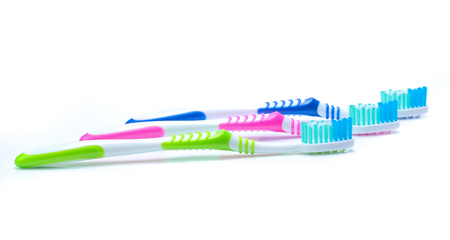 toothbrush isolated on a white backgroundの写真素材