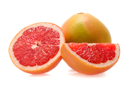 grapefruit  isolated on whiteの写真素材