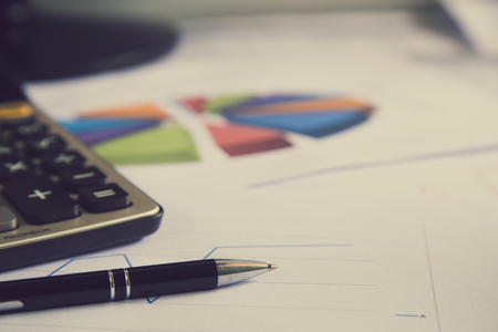 Financial accounting stock market graphs analysisの写真素材