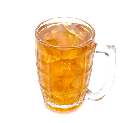 Iced tea  isolated on whiteの写真素材