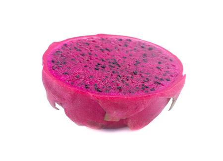 Dragon fruit isolated on white backgroundの写真素材