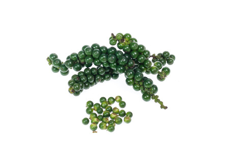 pepper seeds on white background