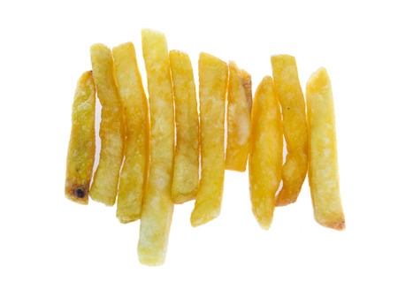 French fries isolated on white background