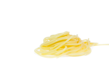 Spaghetti noodles  isolated backgroundの写真素材