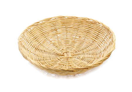 Basket isolated on whiteの写真素材